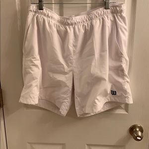 Like New Wilson White Tennis Shorts